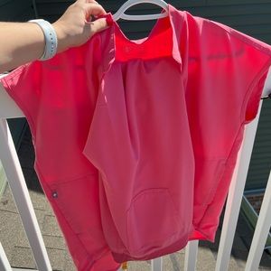 Pink Figs Scrubs w/ orange waist tie (top Small, bottom Medium)